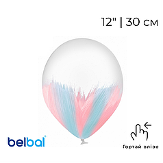 Принт 032 BELBAL-ББ 12" Браш макарун блакитно-пудрова