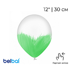 Принт 015 BELBAL-ББ 12" Браш салатова на прозорому