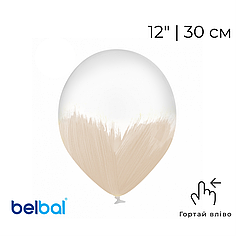 Принт 023 BELBAL-ББ 12" Браш нюдовий на прозорому