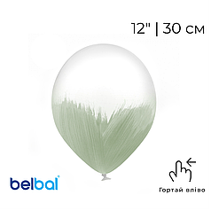 Принт 022 BELBAL-ББ 12" Браш оливковий на прозорому