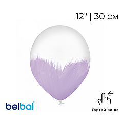 Принт 018 BELBAL-ББ 12" Браш лаванда на прозорому