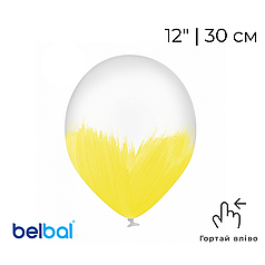 Принт 010 BELBAL-ББ 12" Браш жовта на прозорому