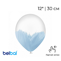 Принт 008 BELBAL-ББ 12" Браш блакитна на прозорому