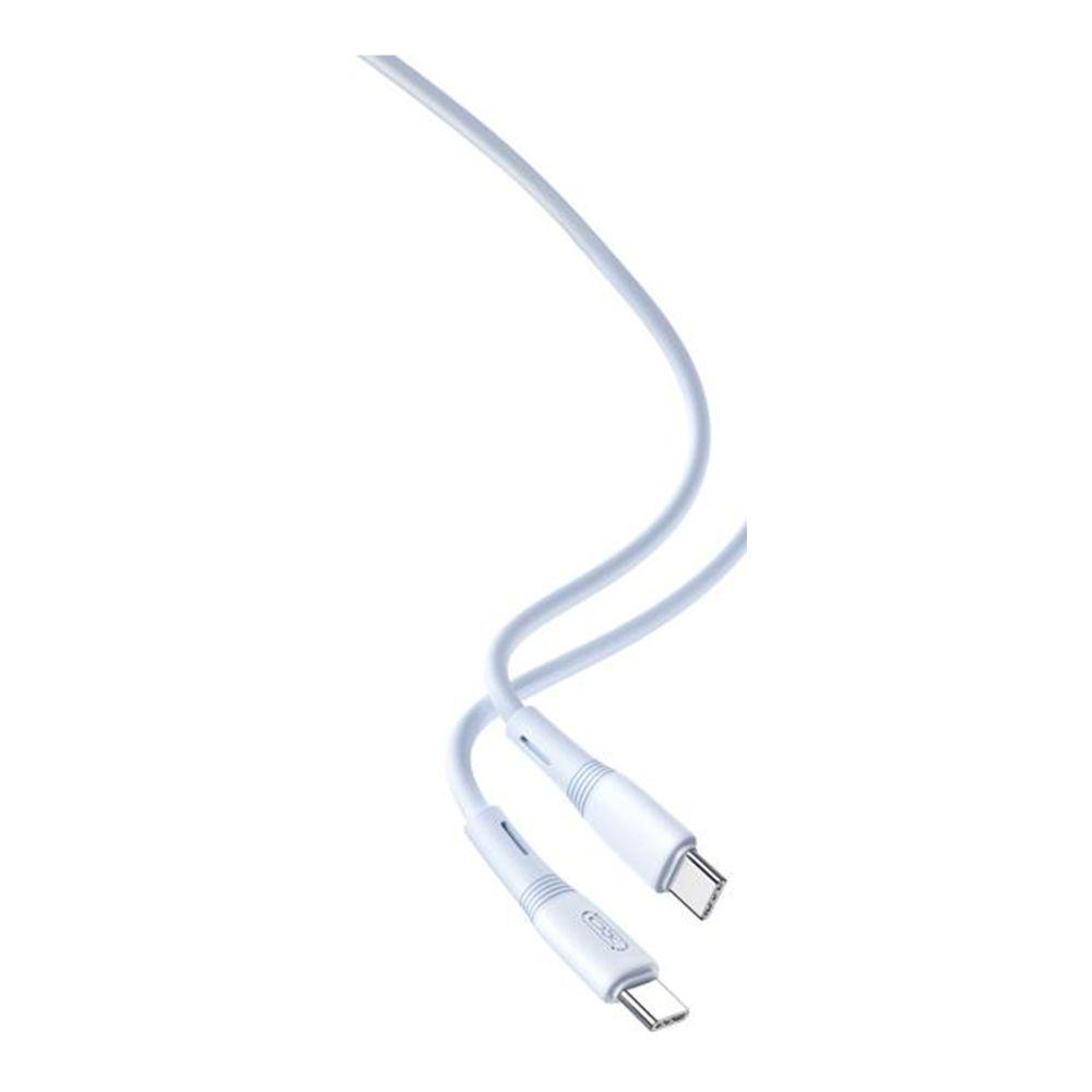 Кабель USB XO NB-Q226B 60W Silicone two-color Type-C to Type-C Колір Блакитний