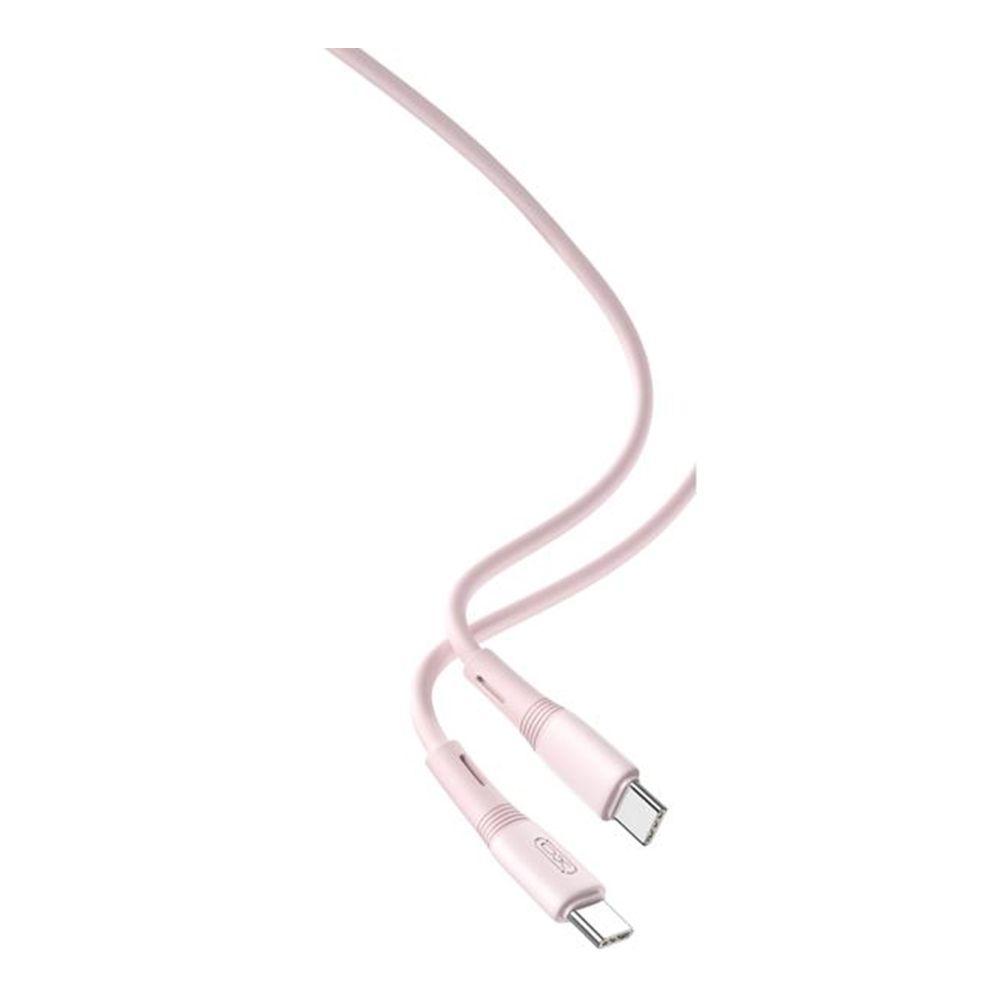 Кабель USB XO NB-Q226B 60W Silicone two-color Type-C to Type-C Колір Рожевий