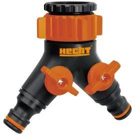 Пластиковий садовий з'єднувач HECHT 08024 1/2"&3/4", Універсальний адаптер для шлангів alor, фото 1