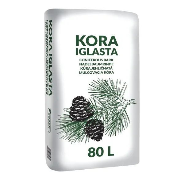 Хвойна кора мульча Kora Iglasta 80L, Натуральна мульча для саду alor, фото 1