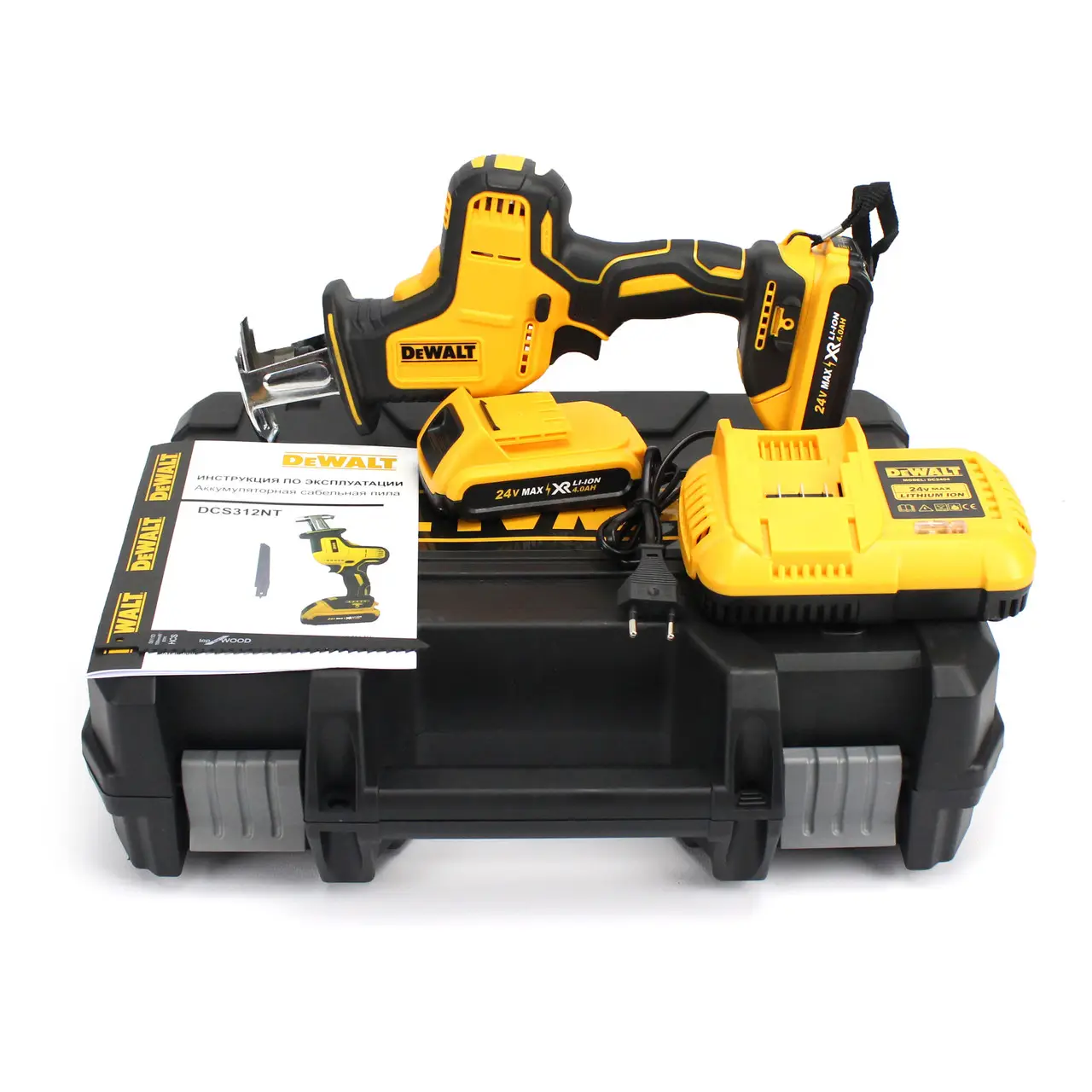 АКБ сабельна пила DeWalt DCS312NT (24V, 4AH)