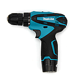 Акумуляторний дриль-шуруповерт Makita DF330DWE (12V, 2Ah) з набором біт, свердел, головок, гнучким валом, фото 5