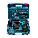 Акумуляторний дриль-шуруповерт Makita DF330DWE (12V, 2Ah) з набором біт, свердел, головок, гнучким валом, фото 8