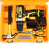 Ударний шуруповерт DeWALT DCD680 (12V, 2Ah) з набором інструментів, фото 4