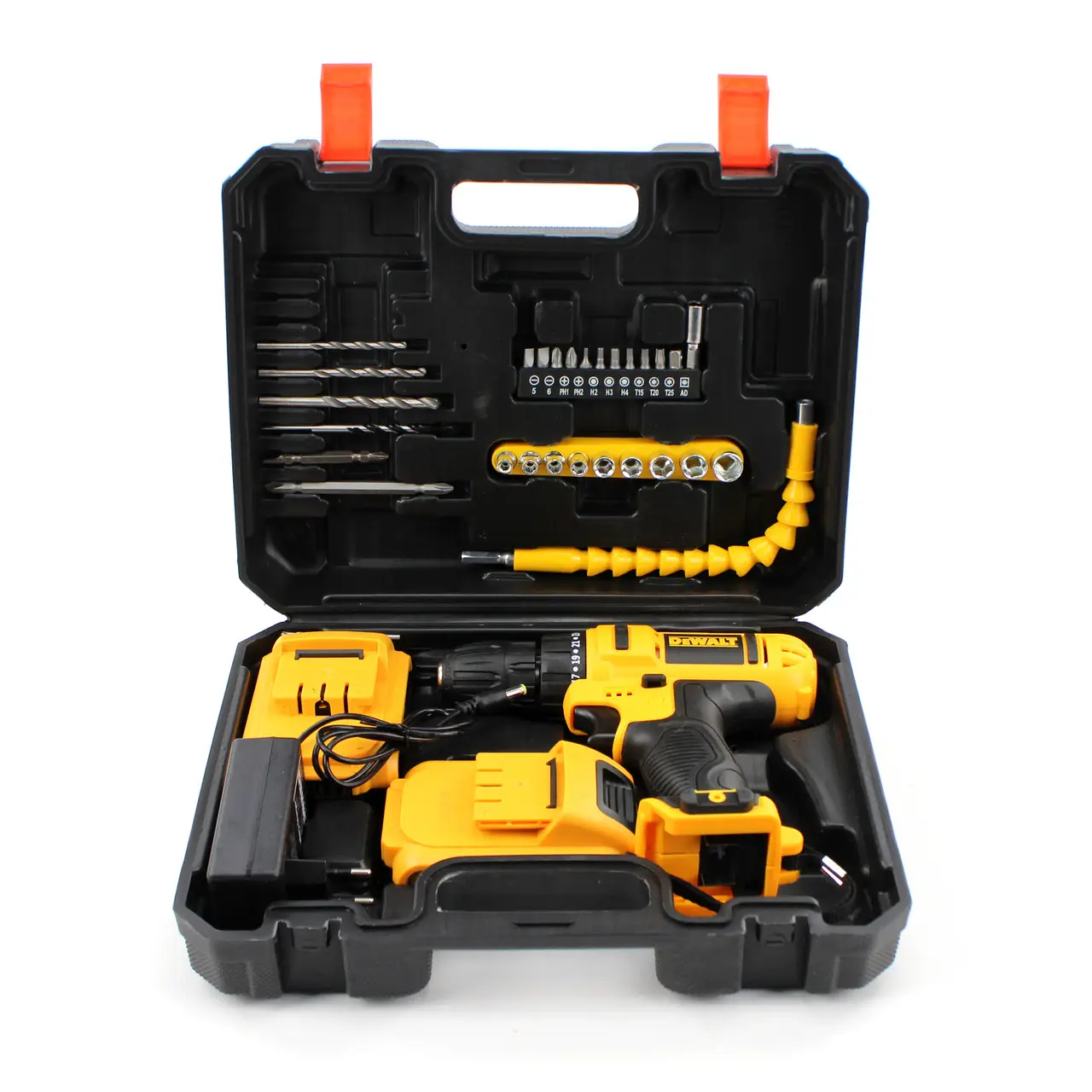 Шуруповерт DeWALT DCD771 (24V, 5Ah) з набором інструментів