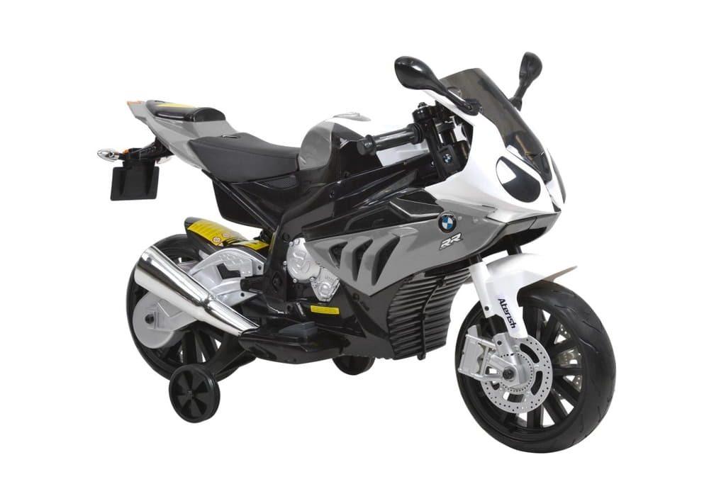 Мотоцикл на акумуляторі BMW S1000RR 12V сірий з бічними колесами alor, фото 1