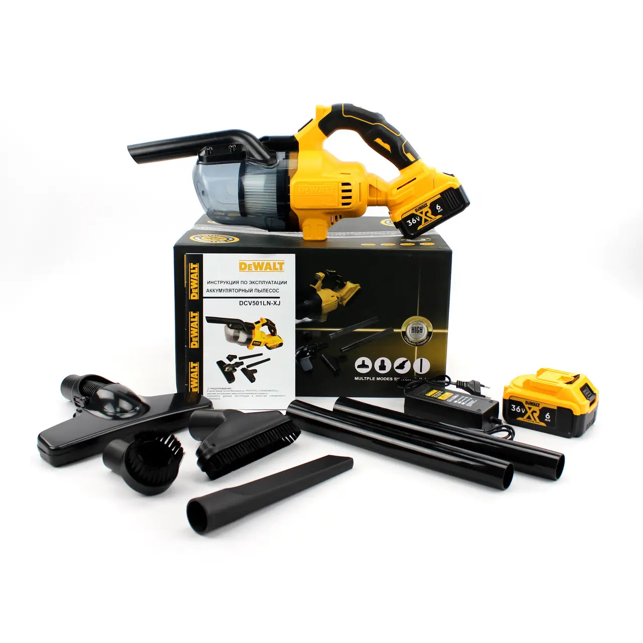 Акумуляторний автомобільний пилосос DeWalt DCV501LN-XJ (36V, 6AH)