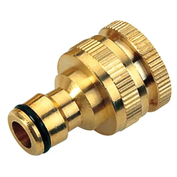 Латунний садовий конектор HECHT 08024C 1/2"&3/4", Універсальний роз'єм для шлангів alor, фото 1
