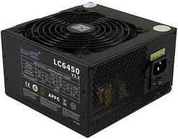 Блок живлення ATX 450W FAN 120мм LCPOWER LC6450 (1x4+4pin CPU,1x6+2pin GPU, 4xSATA, 3xMOLEX)