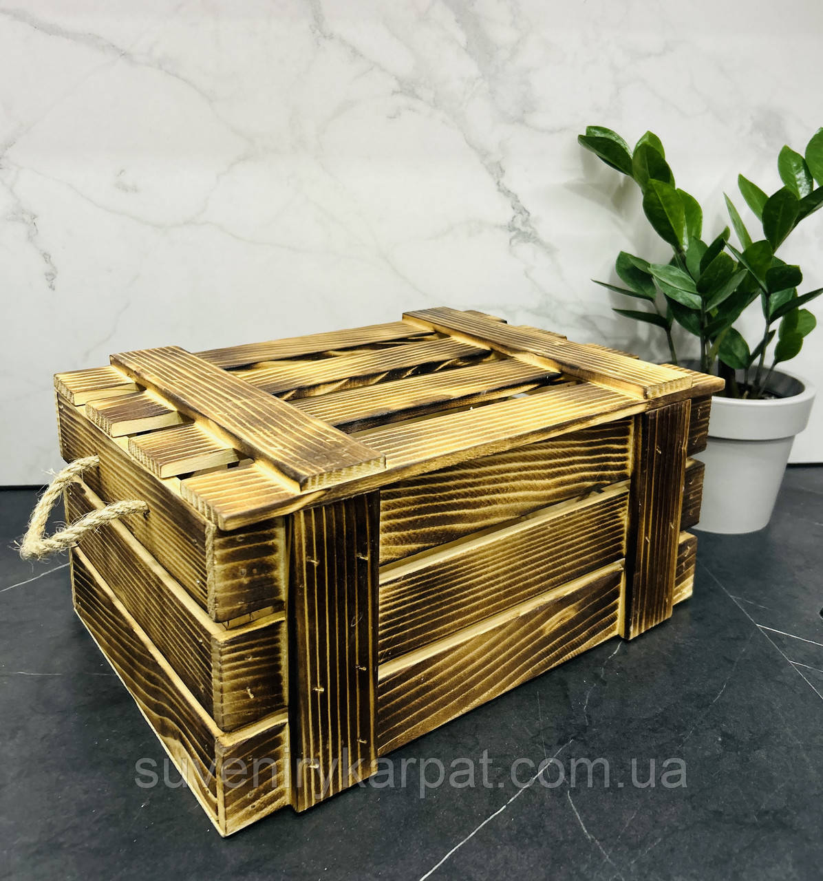 Скринька з дерева 35х25х17 см ящик з дерева