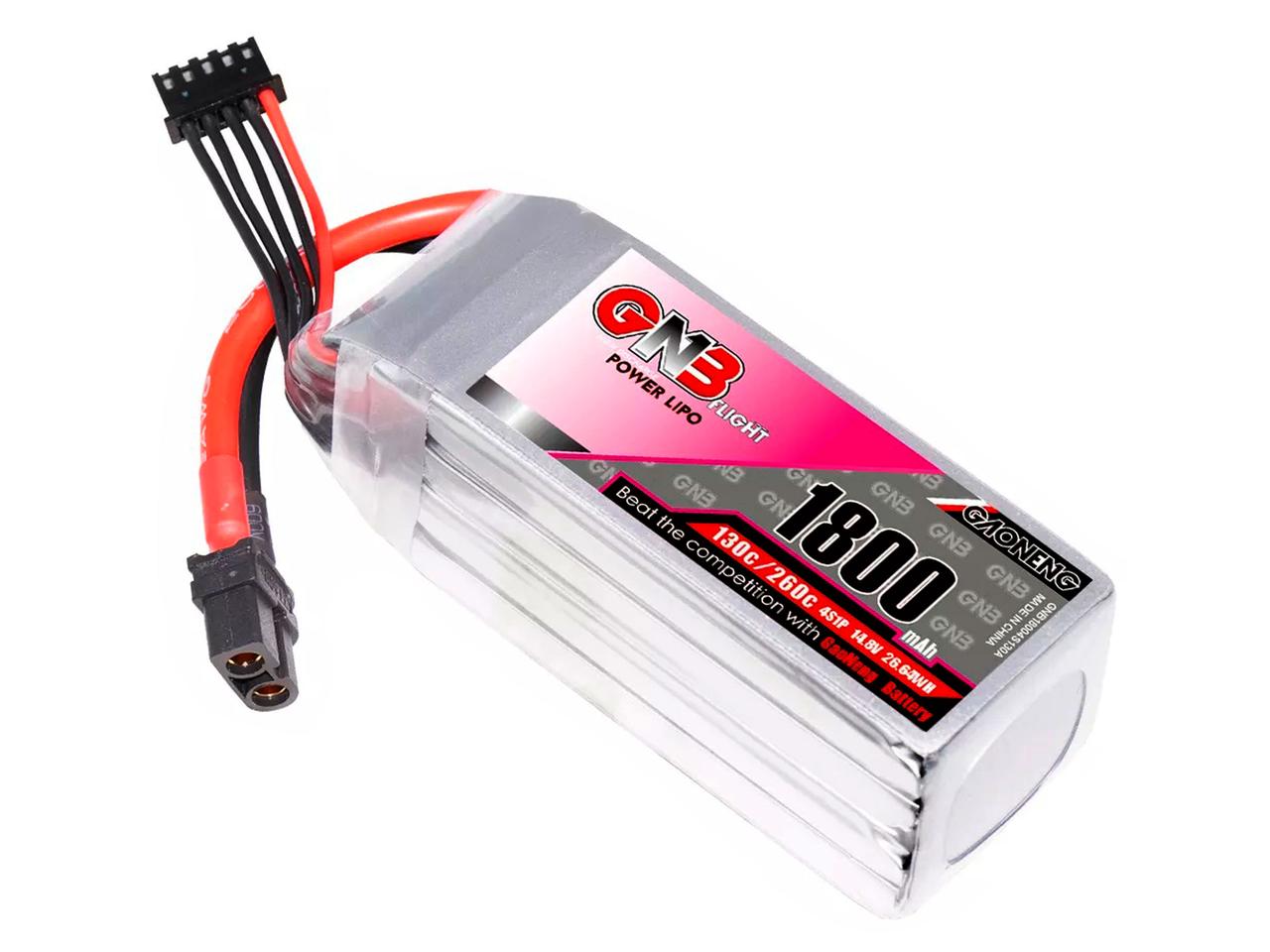 LiHV акумулятор Gaoneng GNB 1800 mAh 4S 130C XT60U для FPV дронів — висока потужність і стабільна напруга