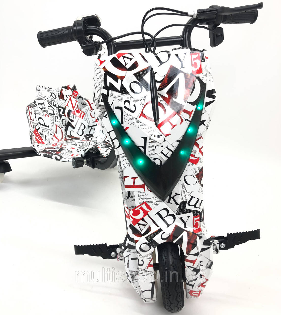 Дріфт-карт Windtech Crazy Bug 500W Білий Графіті