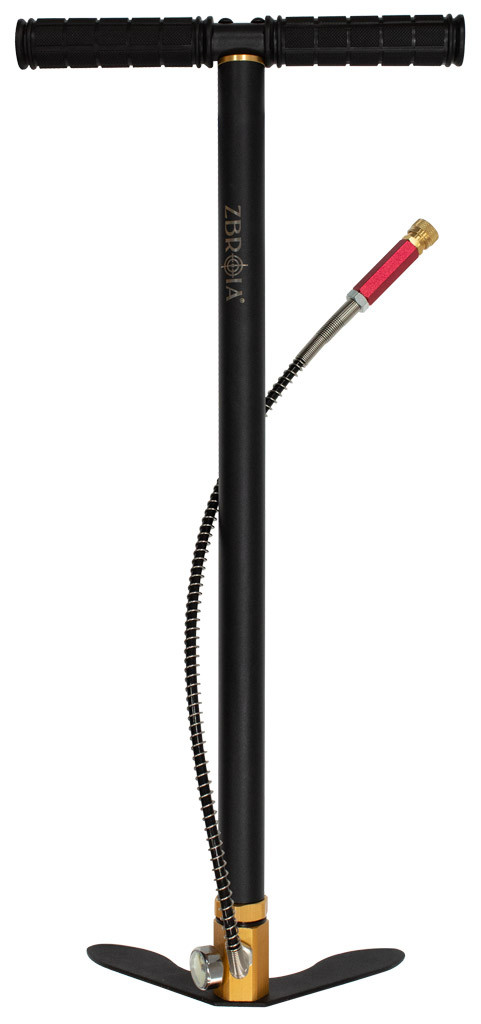Насос високого тиску ZBROIA для PCP 300 Bar (3-ступеневий, малий манометр) (Black/Silver)