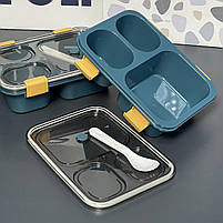 Ланч - бокс для їжі "Lunch", синій 6401-818, фото 2