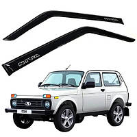 Дефлекторы окон Нива ВАЗ 2121 (на скотче) ветровики Нива ВАЗ 2121