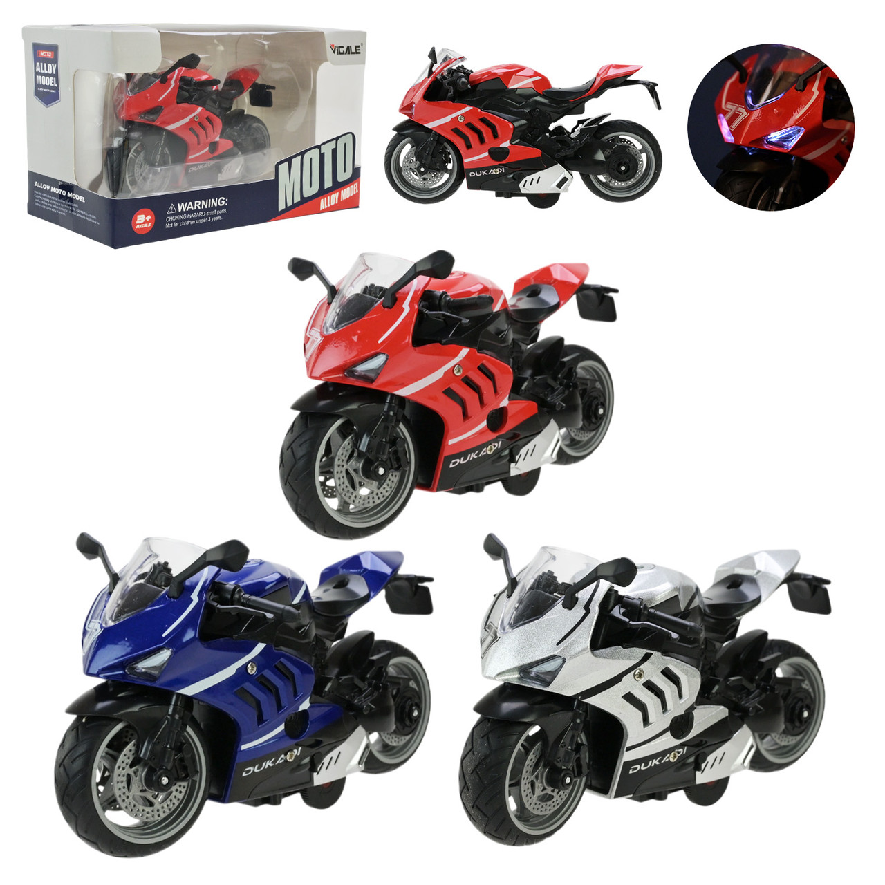 Мотоцикл арт. CH777-1 (120шт/2)  батар світло,звук, короб. 16,3*9*10,5см