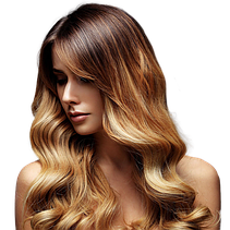 Європейське волосся на заколках 50 см 110 грам ОМБРЕ