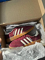 Adidas Spezial Shadow Bordo Velvet жіночі кросівки Адідас Спешіал Бордові вельвет замша демісезон, фото 2