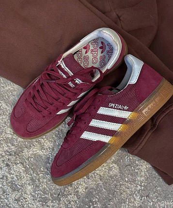 Жіночі кросівки Adidas Spezial Bordo Shadow Адідас Спеціал бордові повсякденні замшеві демісезон, фото 1