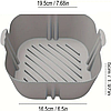 Форма квадратна силіконова для аерогрилю мультипечі та фритюрниці UK-7712 16.5 см сірий, фото 2