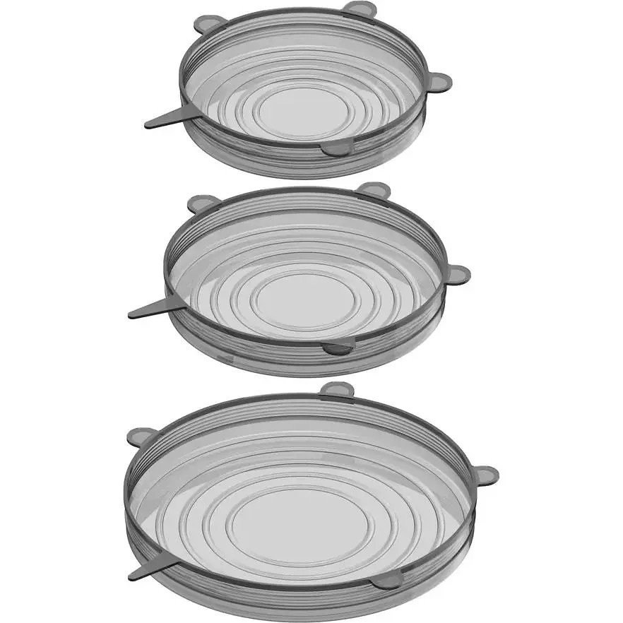 Кришки універсальні силіконові Krauff  29-298-044 3 шт ID 5052375