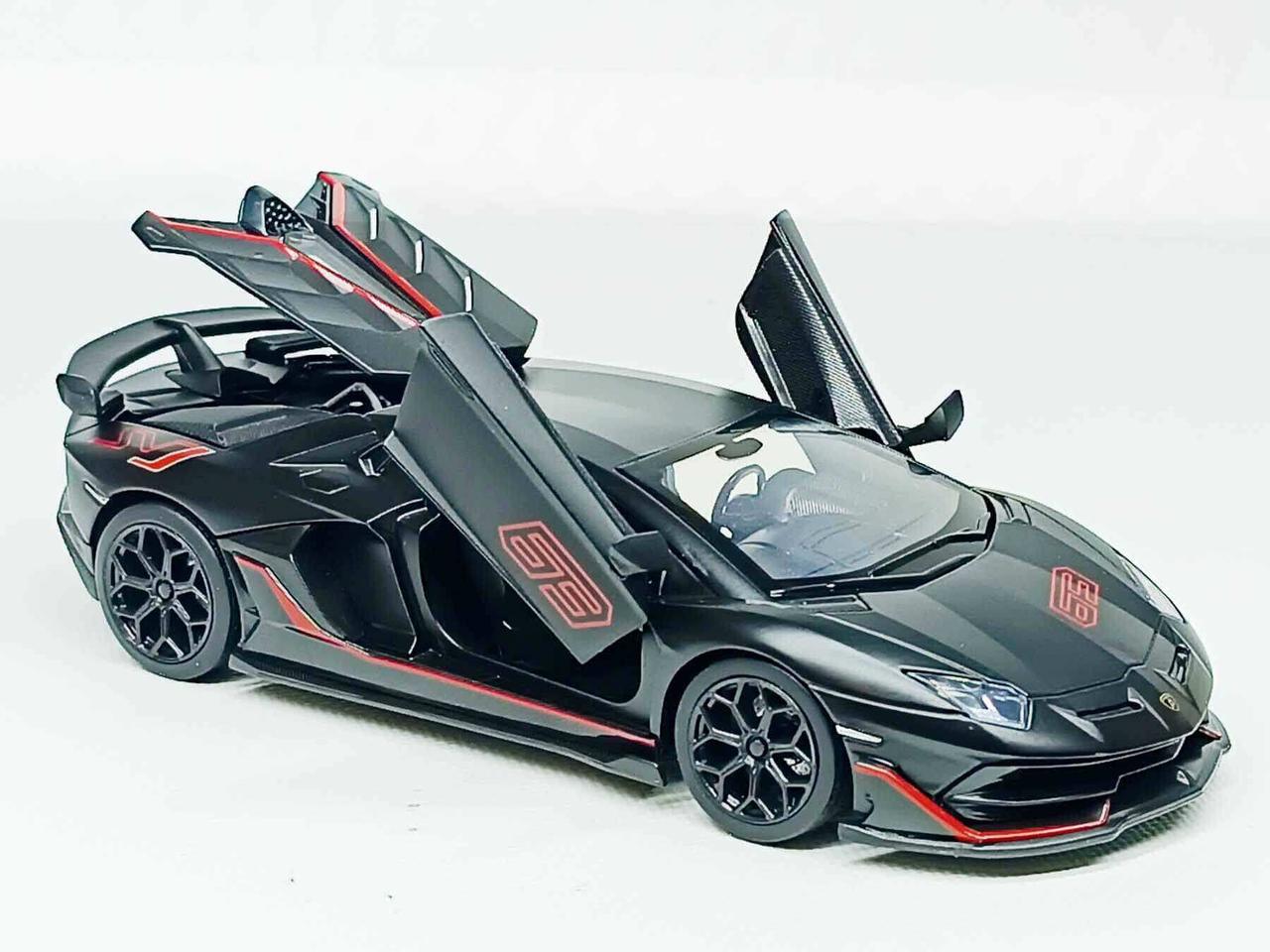 Машинка Автопром Lamborghini Aventador SVJ, масштаб 1:24, 20 см, чорна 68269A