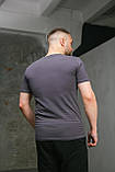 Футболка чоловіча темно-сіра S M XL XXL 3XL, фото 4