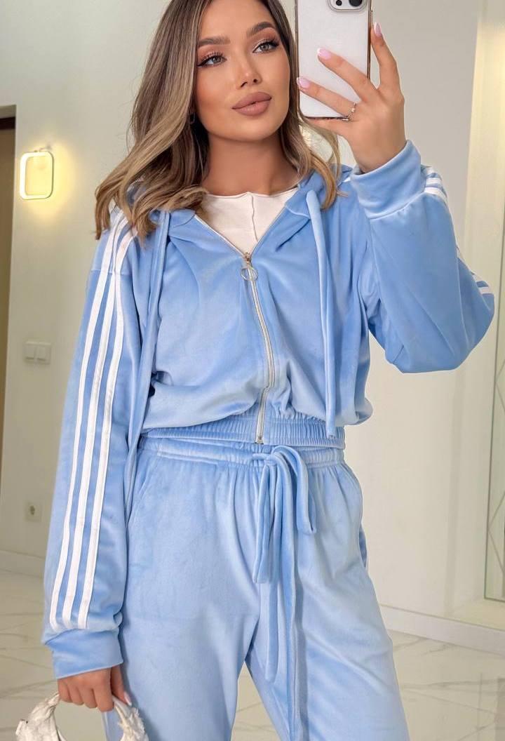 Костюм спортивний велюровий у кольорах 8892, фото 1