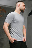Футболка чоловіча сіра S M XL XXL 3XL, фото 3
