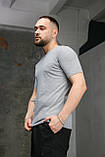 Футболка чоловіча сіра S M XL XXL 3XL, фото 4