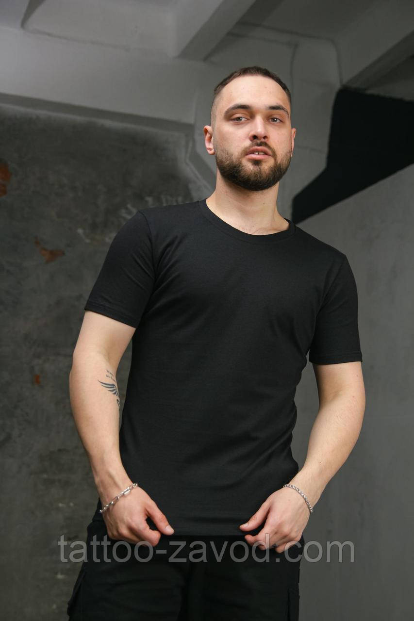 Чорна футболка чоловіча S M XL XXL 3XL