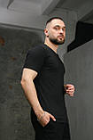 Чорна футболка чоловіча S M XL XXL 3XL, фото 4