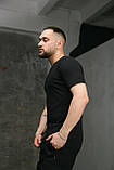 Чорна футболка чоловіча S M XL XXL 3XL, фото 5
