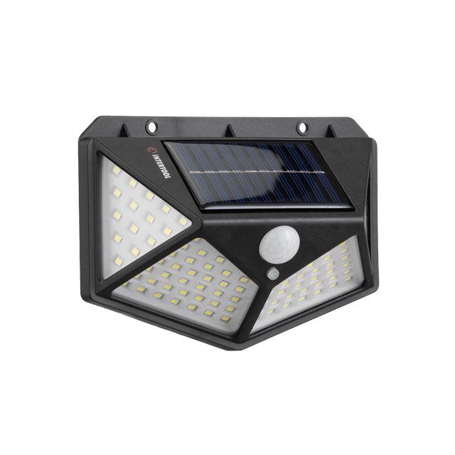Світильник акумуляторний настінний 100SMD, вуличний, сонячна панель, датчик руху INTERTOOL LB-0113
