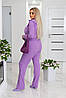 Р-ри 46-56 Жіночий трикотажний костюм лонгслів із крильцями та штани, фото 4