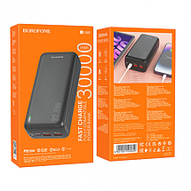 Зовнішній акумулятор Power bank BOROFONE B38B 30000mAh PD22,5W + швидке заряджання батарея заряджання Чорний, фото 5