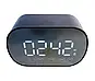 Дзеркальний настільний годинник акумуляторний з колонкою Bluetooth USB S15 S, фото 5