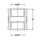 Муфта чавунна 1/2" ВР, фото 2