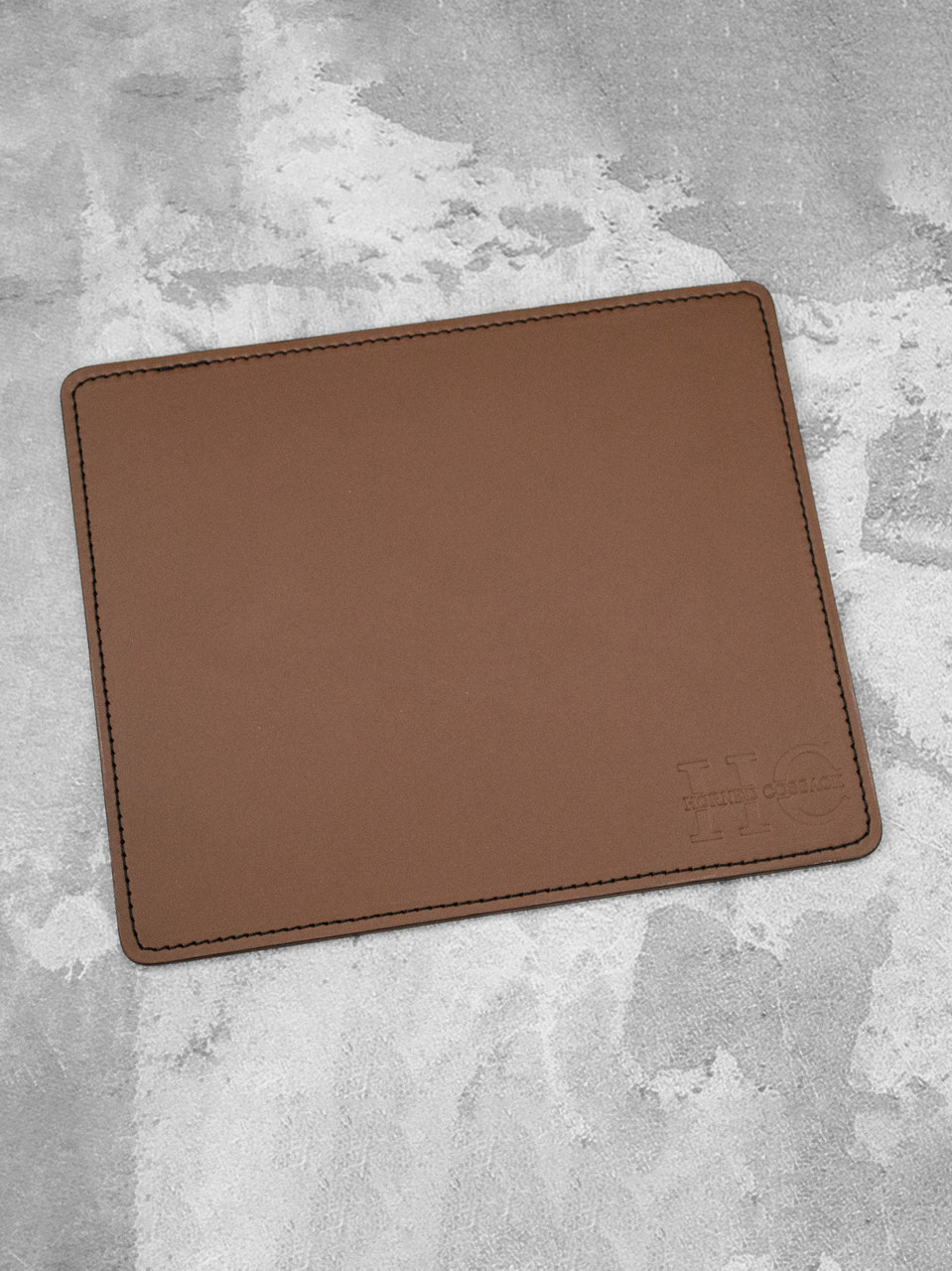 Килимок для миші FAMK з натуральної шкіри, Коричневий, S, фото 1