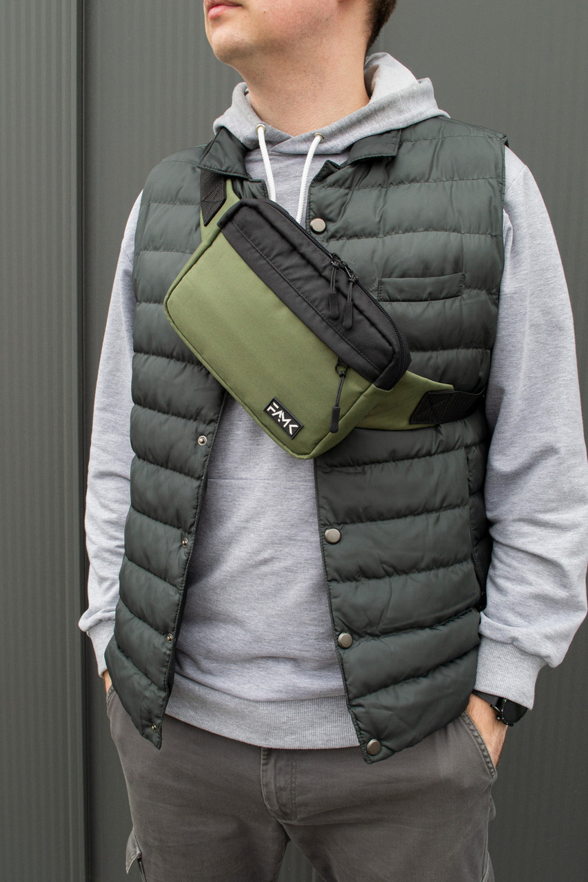 Сумка на пояс Бананка для чоловіків та жінок Famk R3 , Хакі, фото 1