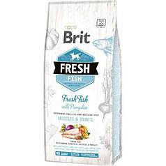 Корм сухий Brit Fresh Fish Adult Large для дорослих собак великих порід для м'язів та суглобів з рибою 2.5кг