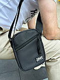 Сумка через плече для чоловіків та жінок Famk МСR4, Чорний, фото 5
