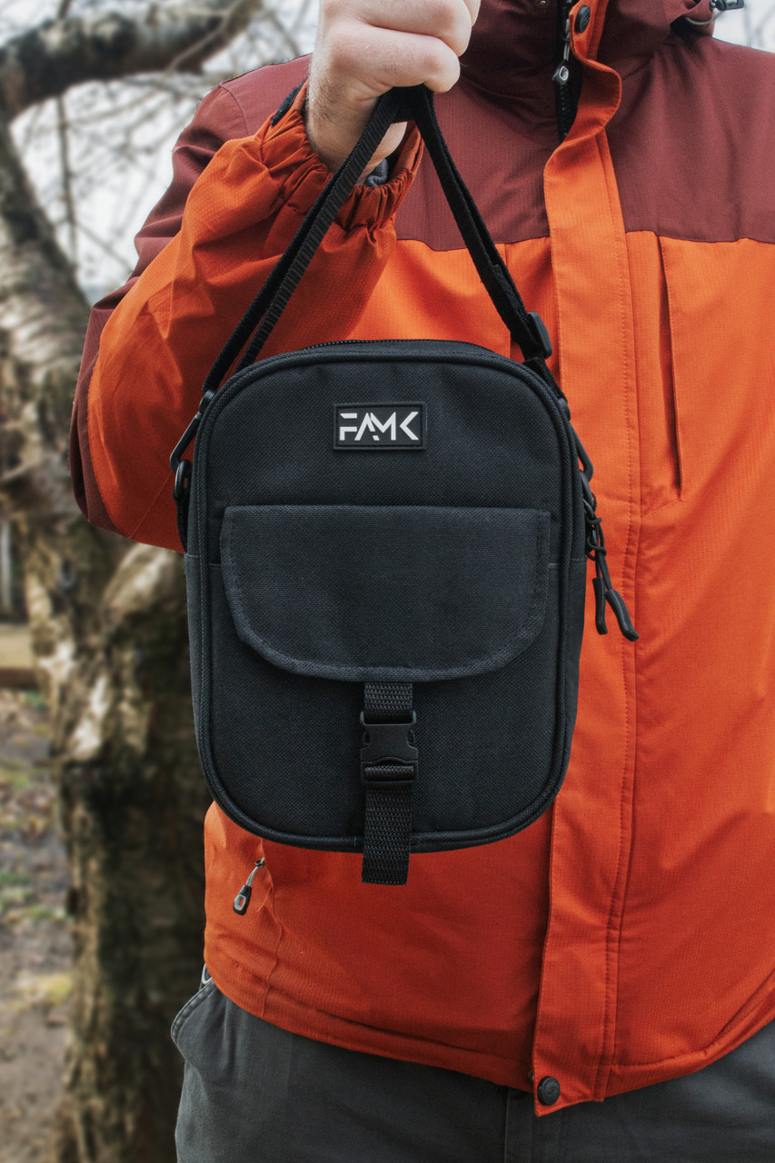 Сумка через плече для чоловіків та жінок FAMK CB, Чорний, фото 1